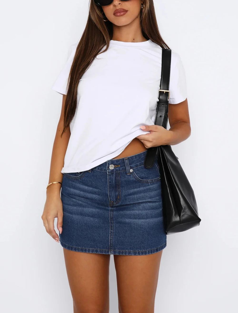 Womens Denim Short Skirts Jeans Straight High Waist Casual Sexy Girls Slim Mini Lovely Basic Vintage Students Streetwears