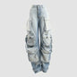 Women's jeans 2025 Winter new low waisted slim fit pure cotton wide leg pants Retro ripped cargo pants Multi pocket denim pants