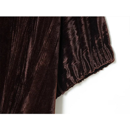 Women Top 2025 New Fashion Velvet Elegant Vest Tops For Women Short Sleeve Commuting Personality Short Top Casual Waistcoat