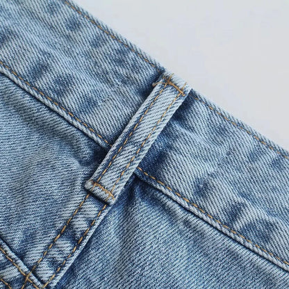 2024 Spring New Women's Fashion and Elegance Versatile Loose and Comfortable Straight leg Jeans