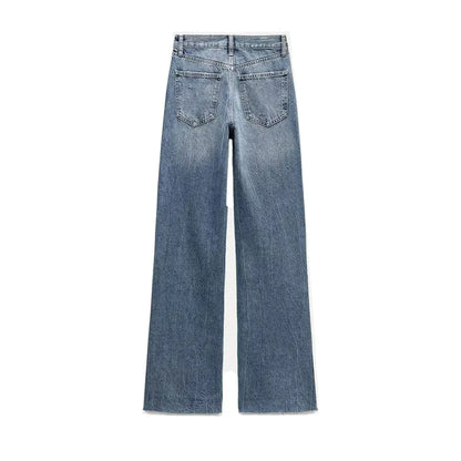 Willshela Women Jeans Denim Pant High Waist Female Chic Lady Casual Basic Mujer Straight Trousers