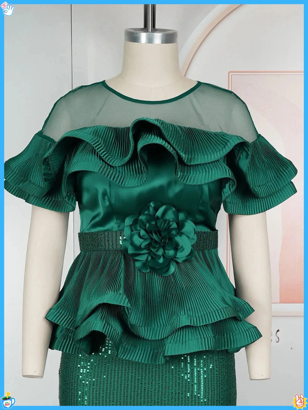 2026 New Plus Size European African Evening Dress Turkish Sequin Ruffle Long Dress Women Elegant Wedding Party Gown