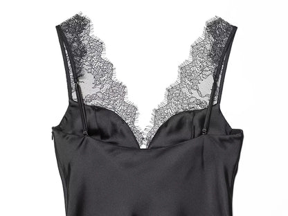 Women's Tops Fashion Lace Sexy Backless Sleeveless Tops Female Chic Tops