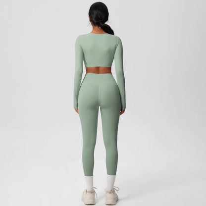 Yoga Suit Sports Set Gym Push Up Shockproof High Intensity Pilates Clothes Women Breathable Quick Drying Women's Yoga Pants