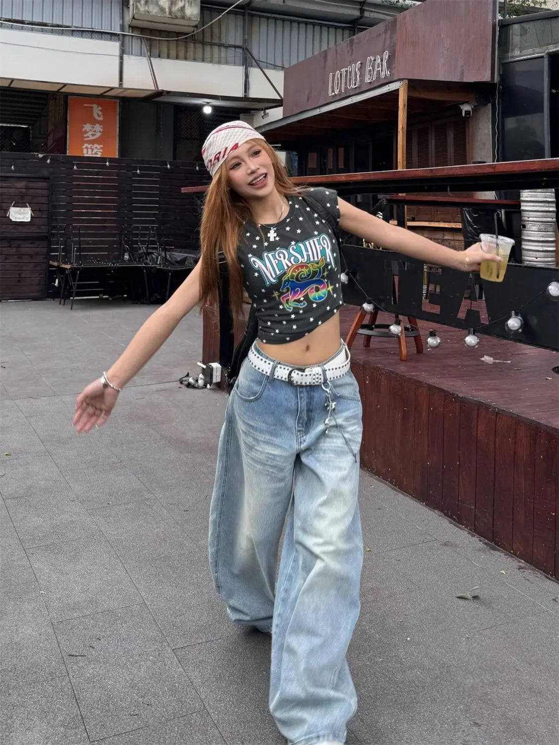 Baggy Jeans Women's Clothing Street Hip Hop Vintage High Waisted Jeans Wide Leg Casual Blue Jeans for Women Pants