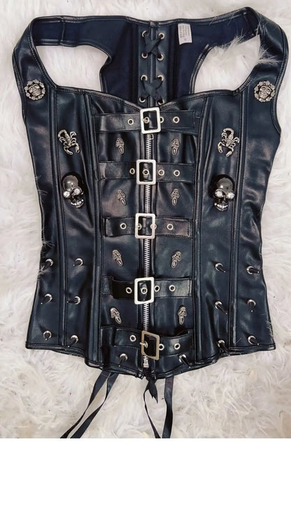 Skull Tank Tops Rivets Tank Tops Gothic Tank Tops Punk Tank Tops gothic clothes y2k clothes y2k fashion bustier top vintage tops