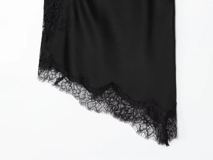 MUJER Women's Tops Black Lace Top Female Sexy Backless Tops for Women Camisole Sleeveless Tops Woman Coquette Tanks Camis Tops