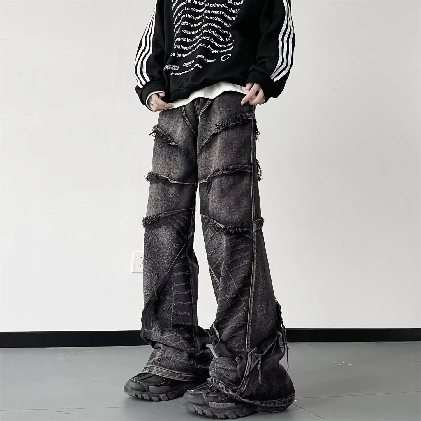 Streetwear Baggy Jeans Y2K Hip Hop Retro Baggy Jeans Men Jeans Wide Leg Oversize Denim pants Denim Trousers Cargo Jeans