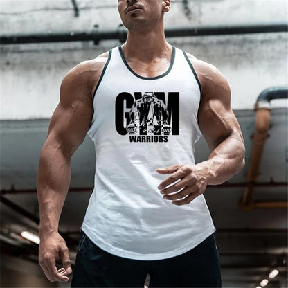 Gym Bodybuilding Workout Muscle  Breathable Sleeveless T-Shirts Mens Fitness Running Tank Tops Summer Cool Cotton Sport Singlets