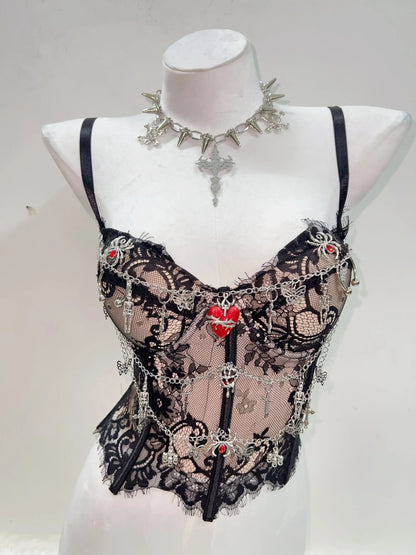 y2k Tops harajuku fashionPunk Tank Tops Cross Tank Tops y2k clothes y2k crop top gothic clothese girl clothes  Gothic Tank Tops