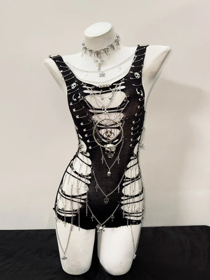 Gothic Tank Tops Punk Tops y2k fashion Cross Tops bustier top y2k crop tops gothic clothes Skull top fairy grunge y2k clothes