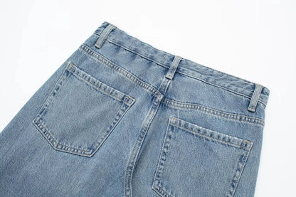 HH Jeans For Women 2023 Worn In All Seasons Denim 4 Colors Long Trousers Female Cool High Street Women's Wide Leg Pants