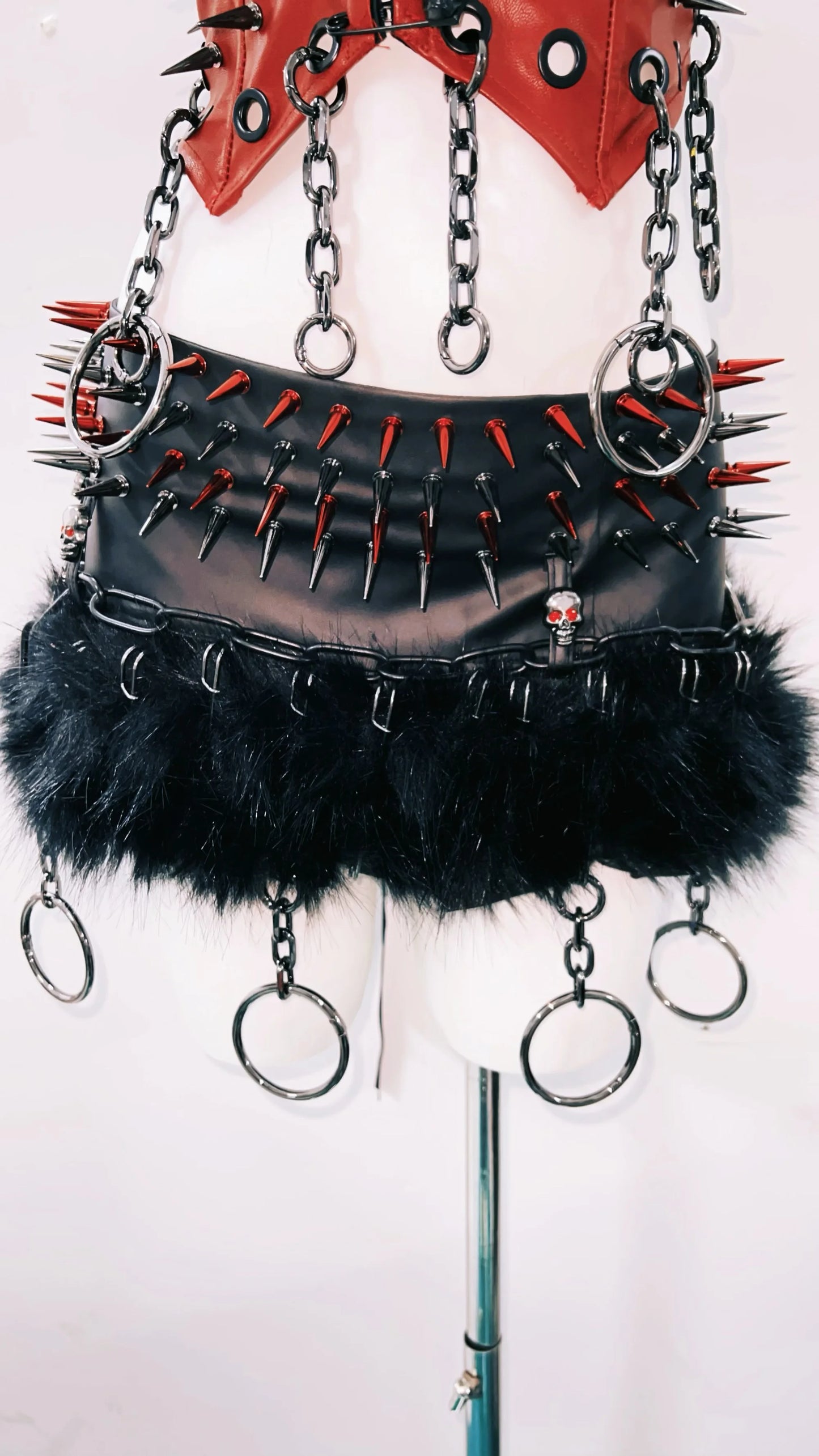 Gothic Tank Tops Punk Tank Tops halter topy2k clothes y2k crop top gothic clothes y2k top rivetTank Tops Skull top vintage tops