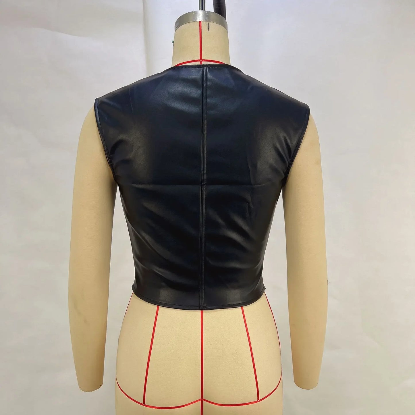 Tank Tops Women Clothes Sexy Hot Girl PU Leather Fashion Sleeveless Wrapped Chest Nightclub Vest Female Y2K 2025 Summer New