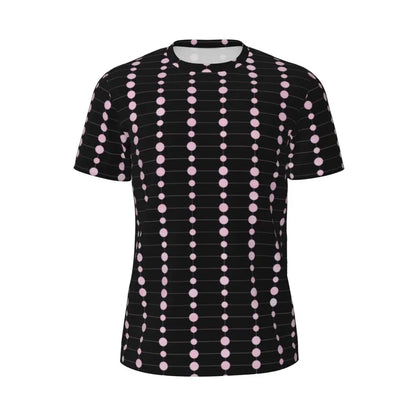 Gym T Shirt For Mens Retro Dots And Stripes T Shirts Fashion Blue Line Design Summer Tees O Neck Basic Graphic Clothes Plus Size