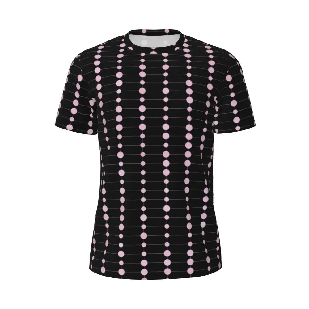 Gym T Shirt For Mens Retro Dots And Stripes T Shirts Fashion Blue Line Design Summer Tees O Neck Basic Graphic Clothes Plus Size