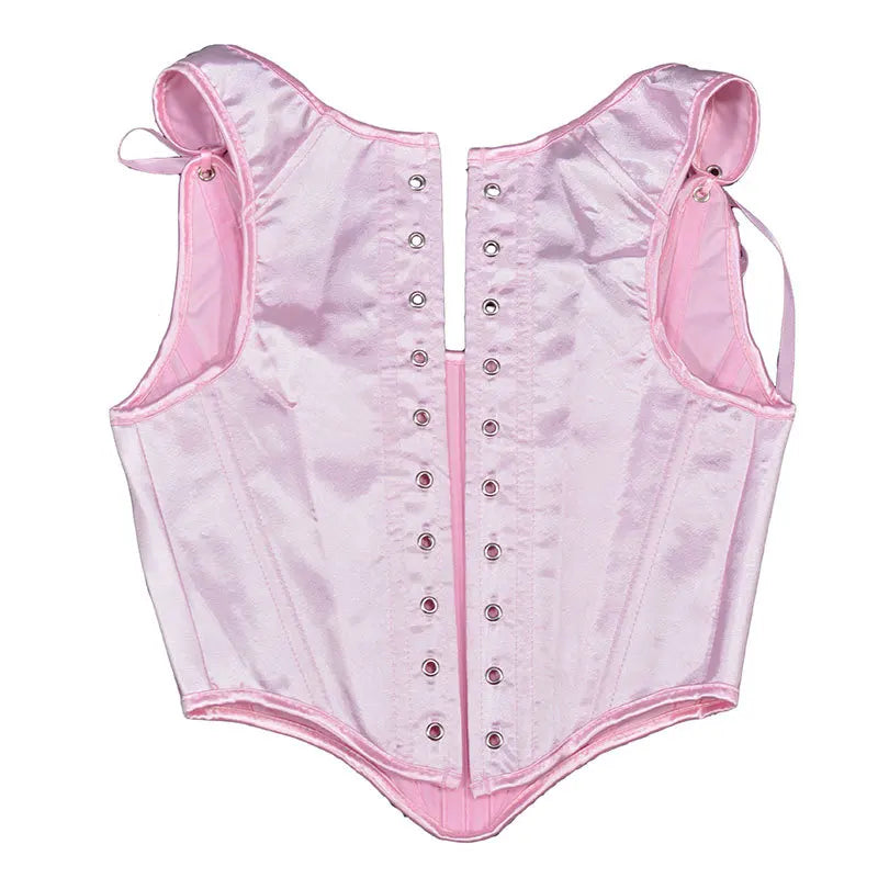 Corset Tops for Women Renaissance Boned Overbust Bustier Corset Top