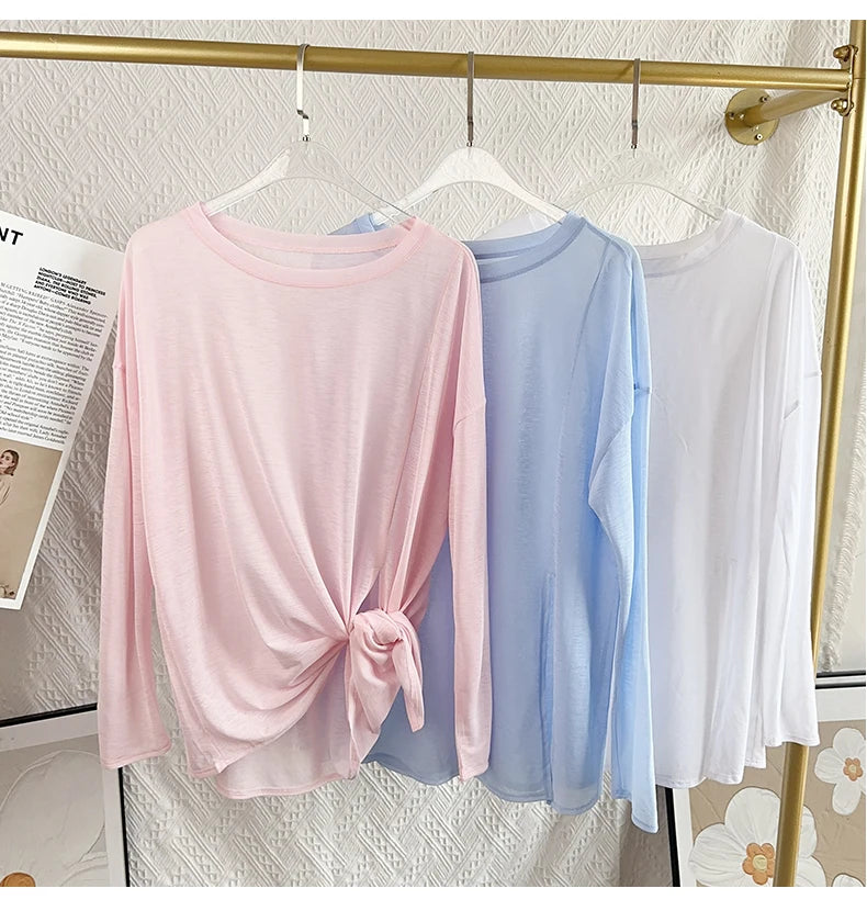 Women's Gym Clothing Summer Yoga Shirts & Blouses Fitness Sport Running T-shirt Female Short Sleeve Workout Tops Long Sleeve👚