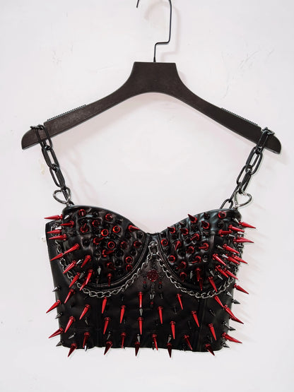 Cross Tops e girl clothes Gothic Tank Tops Punk Tank Tops  vintage tops y2k clothes y2k crop top gothic clothesRivets Tank Tops