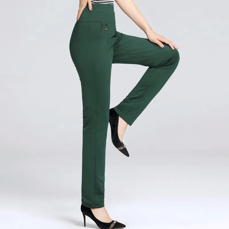 Women Pants 2023 Spring Fall  Straight Pants Slim Casual Female Stretch Trousers black fashion Jeans office Trousers  joggers