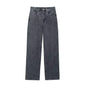Jeans For Women 2024 Denim Solid Loose Zipper Fly Female Hole Trouser Pockets Wild Basic Commute Woman Wide Leg Long Pant