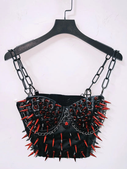 Cross Tops e girl clothes Gothic Tank Tops Punk Tank Tops  vintage tops y2k clothes y2k crop top gothic clothesRivets Tank Tops