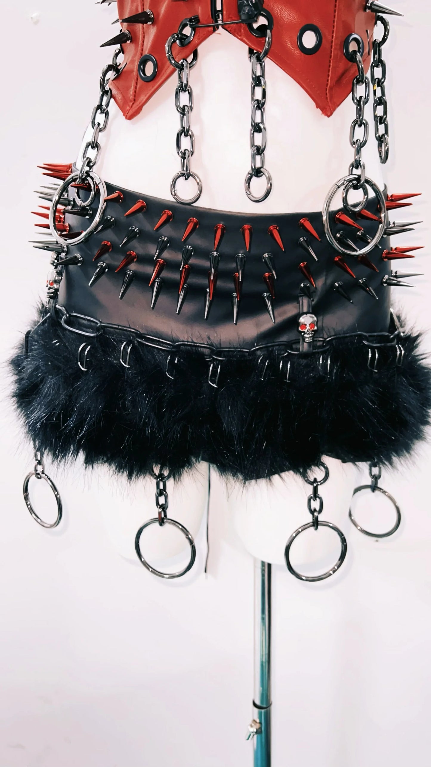 Gothic Tank Tops Punk Tank Tops halter topy2k clothes y2k crop top gothic clothes y2k top rivetTank Tops Skull top vintage tops