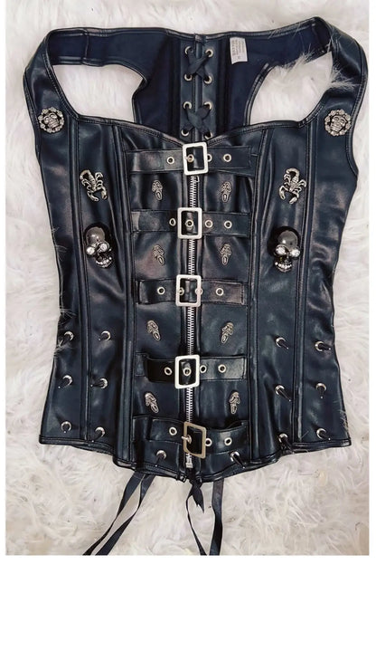 Skull Tank Tops Rivets Tank Tops Gothic Tank Tops Punk Tank Tops gothic clothes y2k clothes y2k fashion bustier top vintage tops