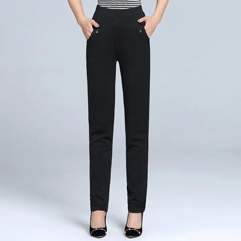 Women Pants 2023 Spring Fall  Straight Pants Slim Casual Female Stretch Trousers black fashion Jeans office Trousers  joggers
