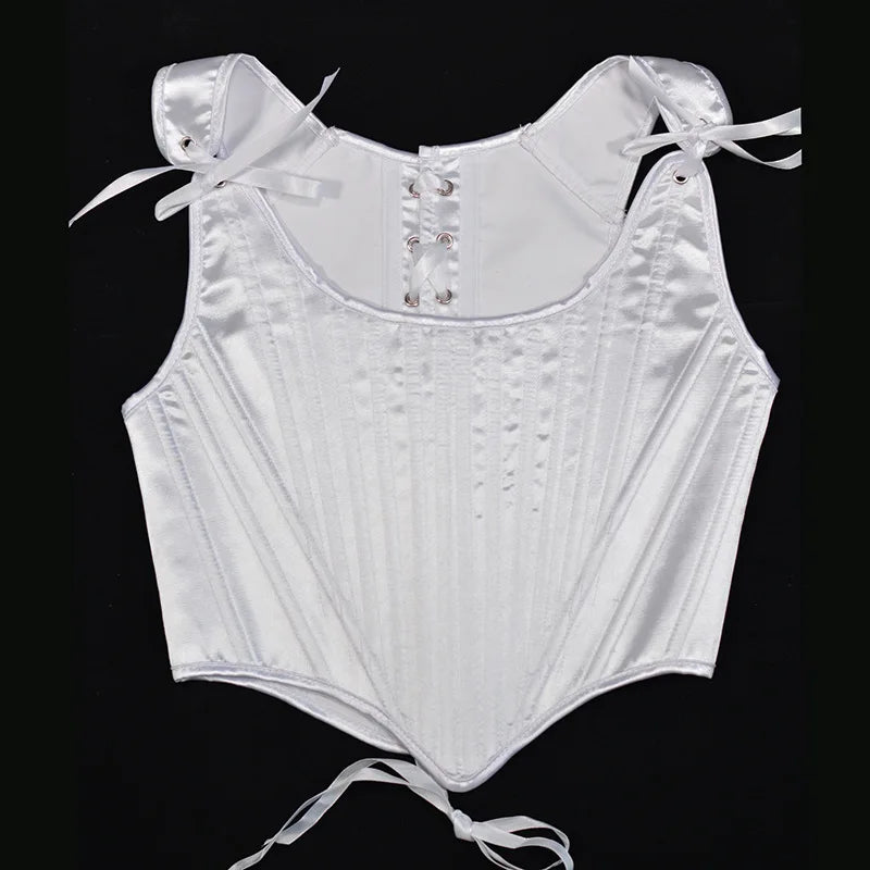 Corset Tops for Women Renaissance Boned Overbust Bustier Corset Top