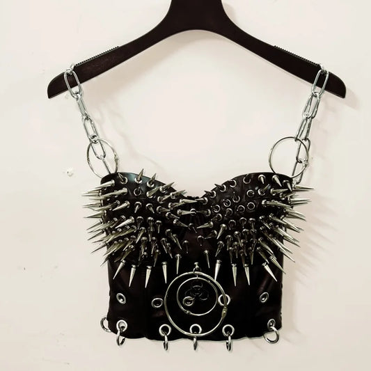 Rivets Tank Tops gothic clothes y2k crop top Cross Tops Gothic Tank Tops Punk Tank Tops Skull top vintage tops y2k fashion