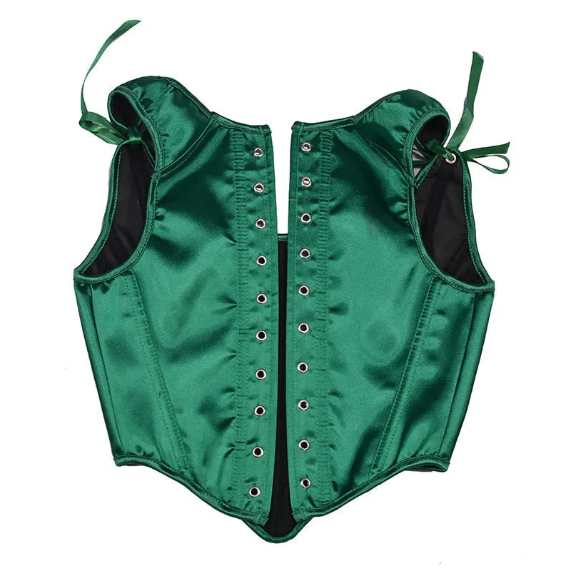 Corset Tops for Women Renaissance Boned Overbust Bustier Corset Top