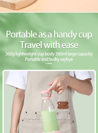 Portable Electric Juicer Cup 6 Blades USB Milkshake Blender Mini Fruit Milk Mixer Fresh Juice Sport Bottle for On-the-Go