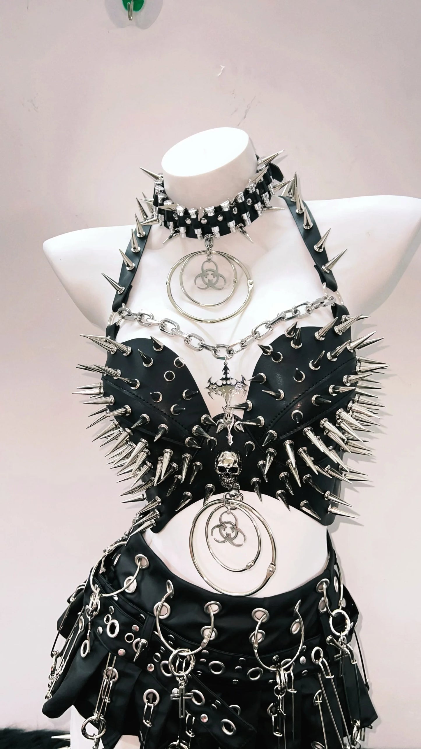 Rivet Tank Tops  Gothic Tank Tops Punk Tank Tops y2k clothes y2k crop top gothic clothes Skull top vintage tops  y2k fashion