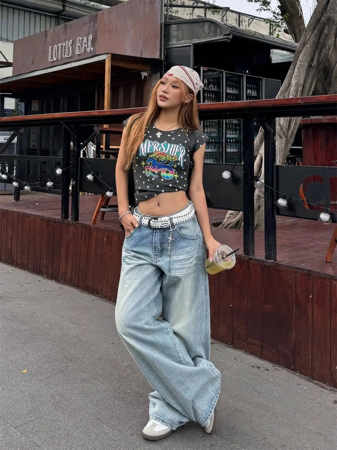 Baggy Jeans Women's Clothing Street Hip Hop Vintage High Waisted Jeans Wide Leg Casual Blue Jeans for Women Pants