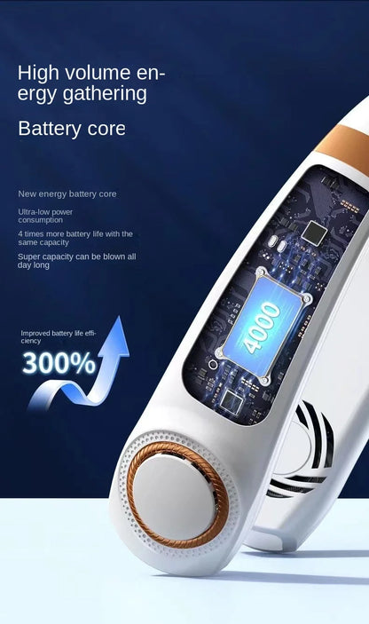 XIAOMI Charging Neck Fan 5 Speed Portable Digital Display 4000mAh Rechargeable Bladeless Electric fan Air Conditioner For Sport