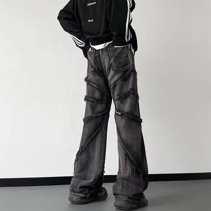 Streetwear Baggy Jeans Y2K Hip Hop Retro Baggy Jeans Men Jeans Wide Leg Oversize Denim pants Denim Trousers Cargo Jeans
