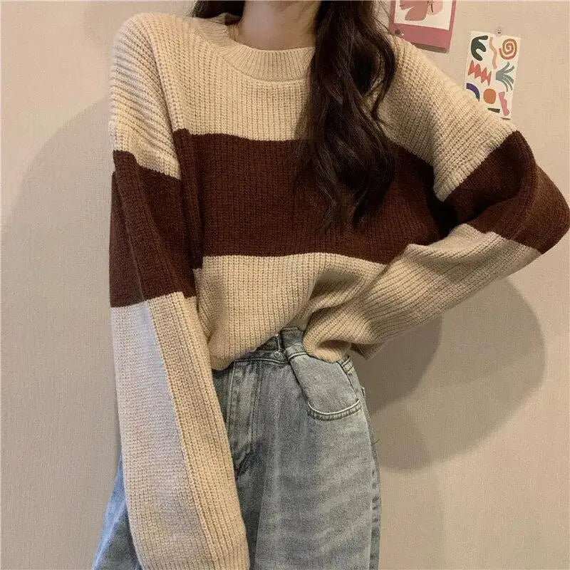 Tops Sweaters For Women With Headings Ladies Sweater Pullover Cropped Autumn 2025 Trend Cute Kawaii Black Knitted High Quality