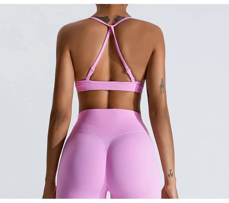 Gym Clothes Women 2 Pcs Yoga Set Breathable Sports Bra High Waist Leggings Women's Tracksuit Sportswear Fitness Suit Activewear