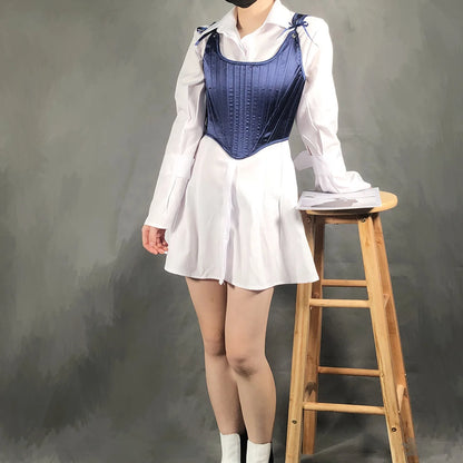 Corset Tops for Women Renaissance Boned Overbust Bustier Corset Top