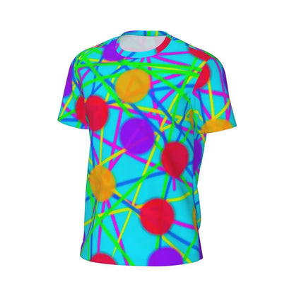 Gym T Shirt For Mens Retro Dots And Stripes T Shirts Fashion Blue Line Design Summer Tees O Neck Basic Graphic Clothes Plus Size