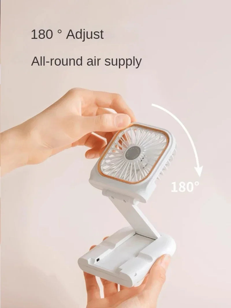 Xiaomi 2025 Folding Handheld Fan 3000mah USB Charging Digital Display Outdoor Mini Neck Hanging For Sport Outdoor