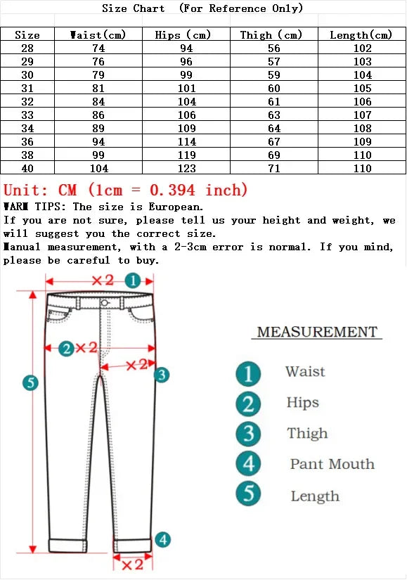 2025 NEW Men's Fashion Business Jeans Classic Style Casual Stretch Slim Jean Pants Male Brand Denim Trousers Black Blue