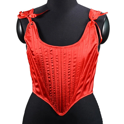 Corset Tops for Women Renaissance Boned Overbust Bustier Corset Top