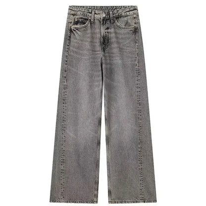 HH Jeans For Women 2023 Worn In All Seasons Denim 4 Colors Long Trousers Female Cool High Street Women's Wide Leg Pants