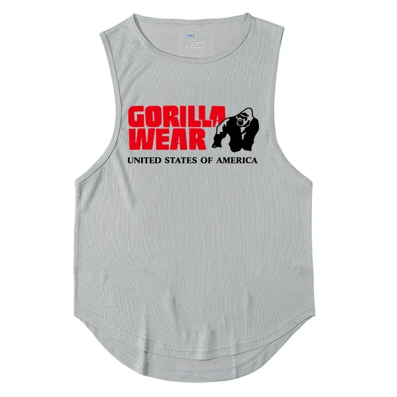 Gym Top Men Men's Clothing Fitness Clothes Shirt Bodybuilding Vests Man Vest Singlet Singlets Muscular Stringer T-shirts Tops