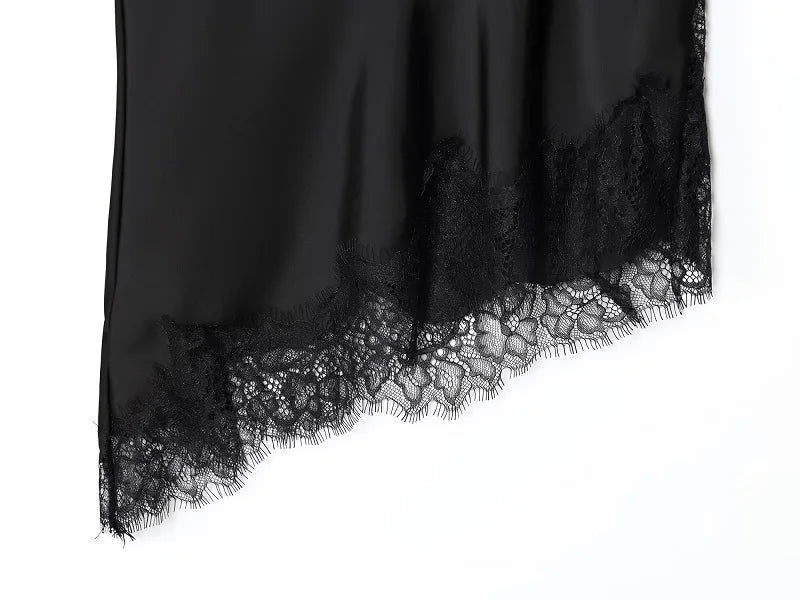 MUJER Women's Tops Black Lace Top Female Sexy Backless Tops for Women Camisole Sleeveless Tops Woman Coquette Tanks Camis Tops