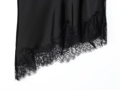 MUJER Women's Tops Black Lace Top Female Sexy Backless Tops for Women Camisole Sleeveless Tops Woman Coquette Tanks Camis Tops