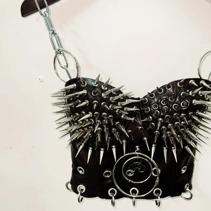 Rivets Tank Tops gothic clothes y2k crop top Cross Tops Gothic Tank Tops Punk Tank Tops Skull top vintage tops y2k fashion