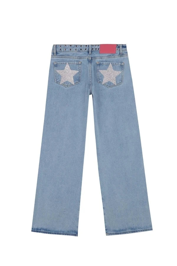 Baggy Jeans Women's Clothing Street Hip Hop Vintage High Waisted Jeans Wide Leg Casual Blue Jeans for Women Pants